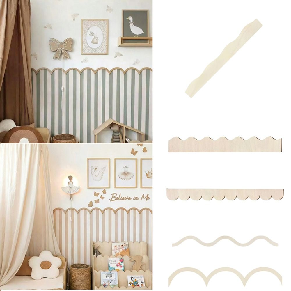 20pcs 물결 모양의 가장자리 팬 모양의 나무 프레임 - Home Improvement And Diy 리뷰 및 가격
