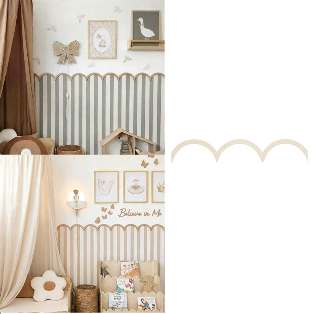 20pcs 물결 모양의 가장자리 팬 모양의 나무 프레임 - Home Improvement And Diy 리뷰 및 가격